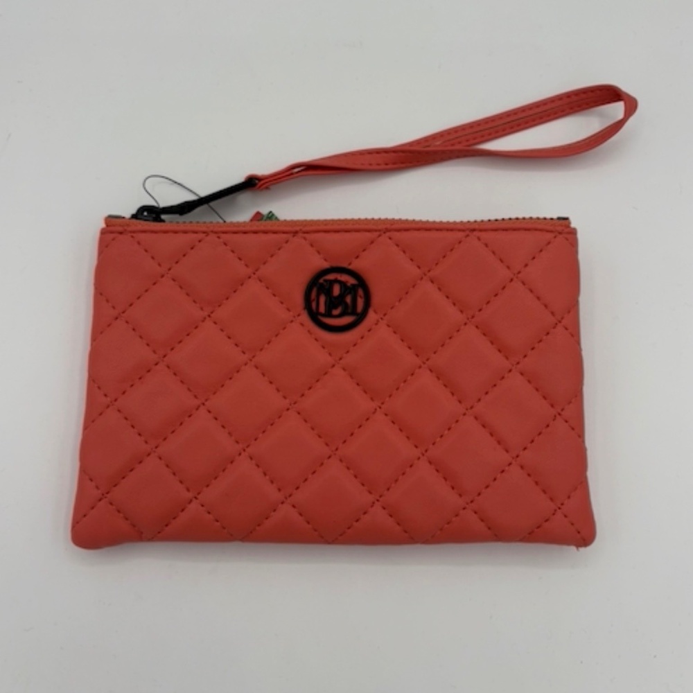 Badgley Mischka Coral Diamond Quilting Clutch
